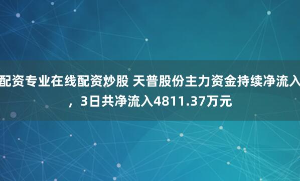 配资专业在线配资炒股 天普股份主力资金持续净流入，3日共净流入4811.37万元